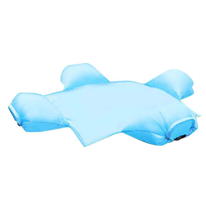 DHAO-Outdoor Camping Mat With Pillow Moisture Inflatable Pad Air Sofa - Blue-Four