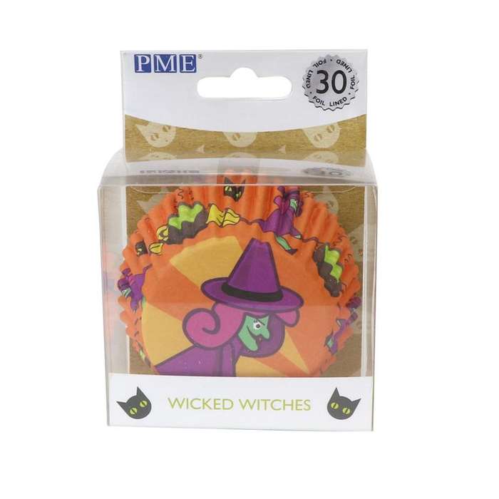 PME Cupcake Cases Standard Size Paper Baking Cases - Pack of 30 - Witch