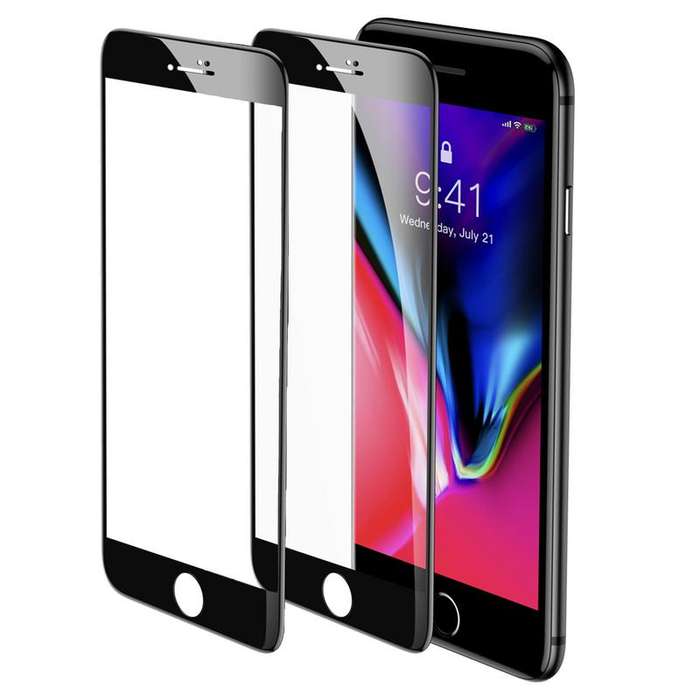 Baseus 0.23mm Curved Glass Screen Protector for iPhone 6, 7 & 8 (2PCS) -BLA