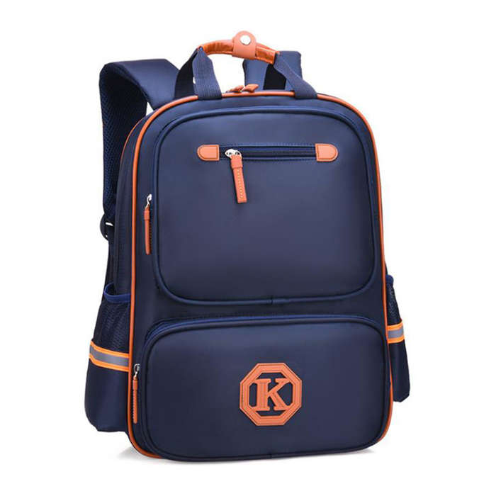 DHAO-Waterproof Lightweight Reflective Backpacks School bag Book bags - Blue-Small
