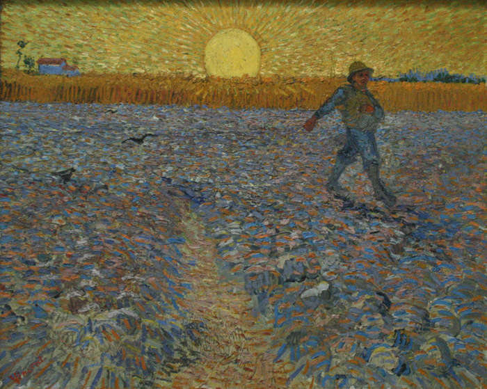 THE SOWER repro GOGH CUSTOM CANVAS PRINT 55 CM X 70 CM MF-PRC