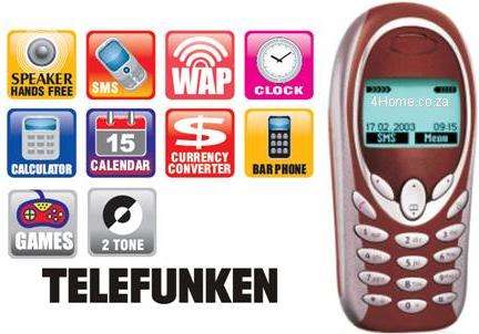 TELEFUNKEN CELLULAR PHONE-Red (TCP-001R) - NW-HT