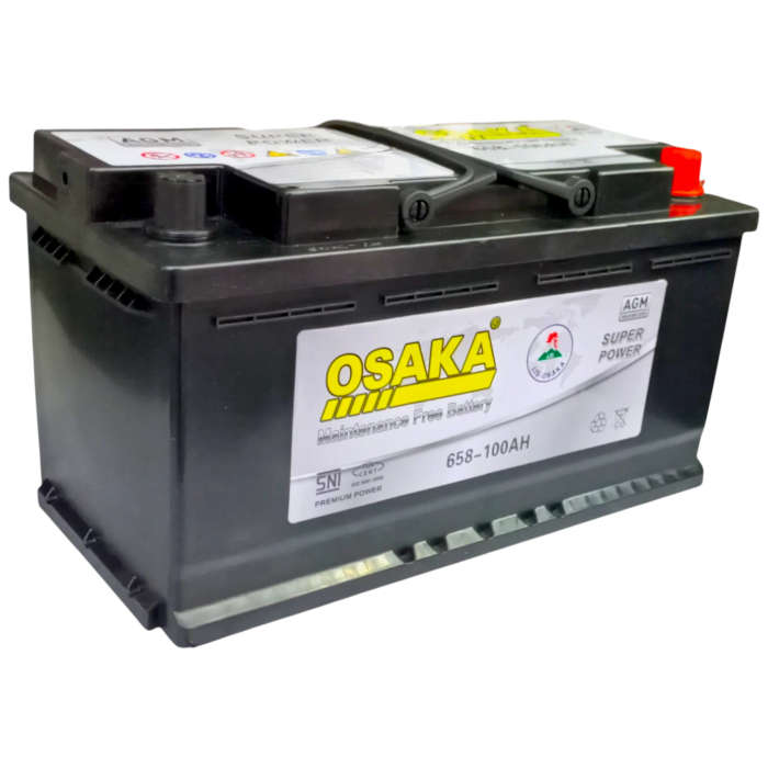 BB038 Osaka 658 - AGM - Stop Start Battery 12 Volt 90Ah no Battery Add R350
