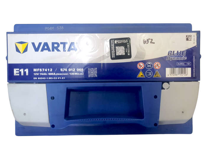 FD0260  Varta Blue E11 Battery 12V 74Ah+ Old Batt Del Instore.No Batt Add R295. Warranty 25 Months