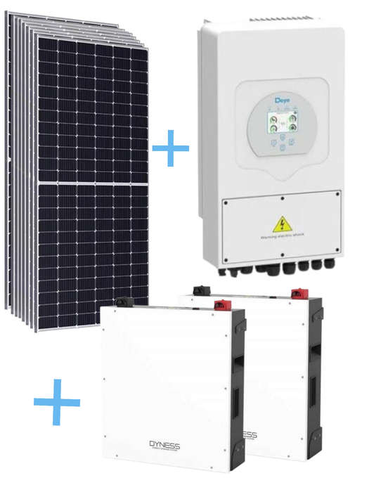 ADJ170C- Solar Combo Kit.Deye 8KW Inverter.Dyness 2x 5.1KW Lithium Batt. S.Panels 12 x 555W C.Solar