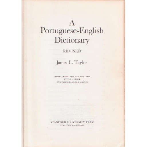 a Portuguese-English Dictionary