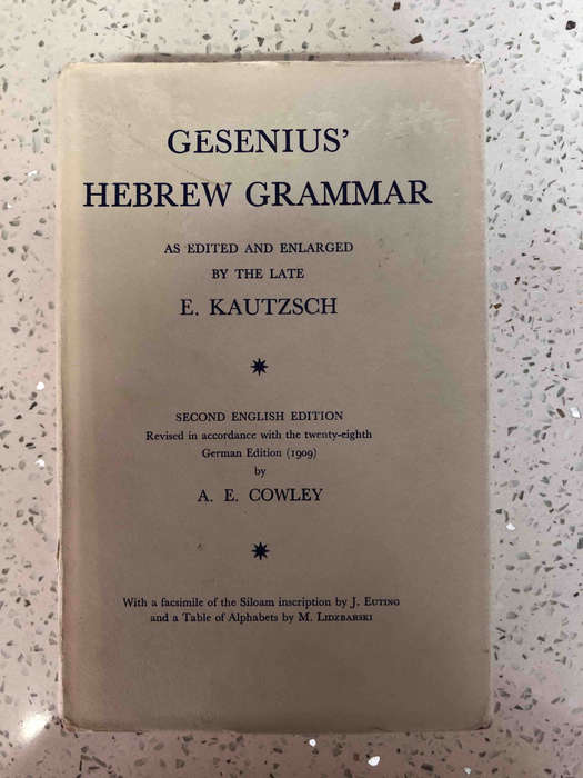Gesenius' Hebrew Grammar (2nd English Edition)