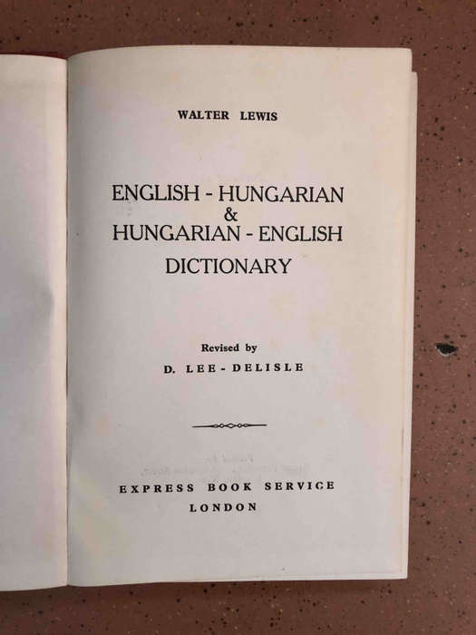 English-Hungarian Dictionary