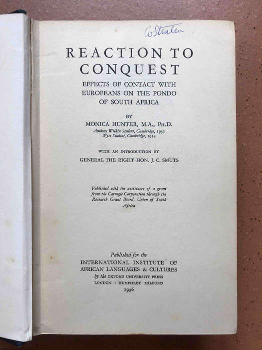 Reaction to Conquest: Effects of contact with Europeans on the Pondo of South Africa