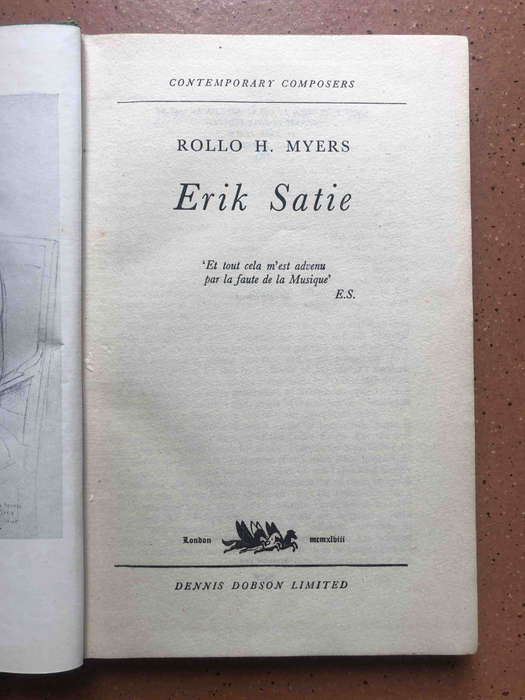 Erik Satie (1st Edition - Signed)