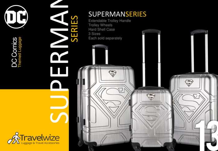 Travelwize Superman Series luggage - Medium - Silver