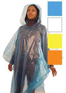 Clear unisex disposable poncho