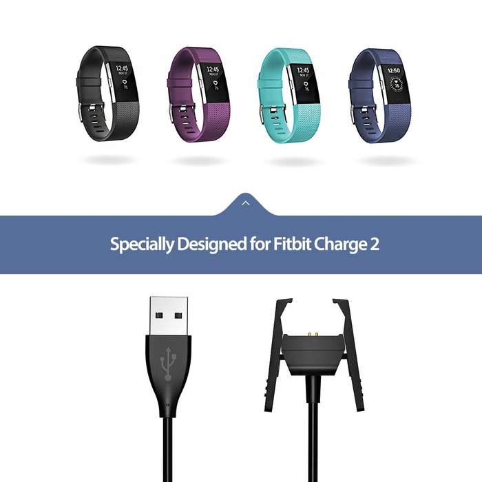 Fitbit Charge 2 Replacement USB Charger-Black
