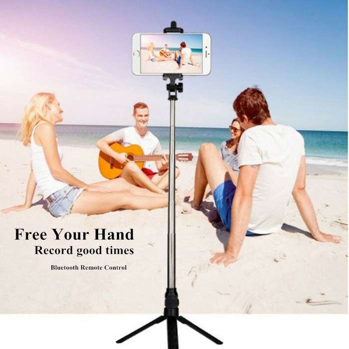 Portable Cellphone Tripod Stand Selfie Stick with 360 degree rotation Black