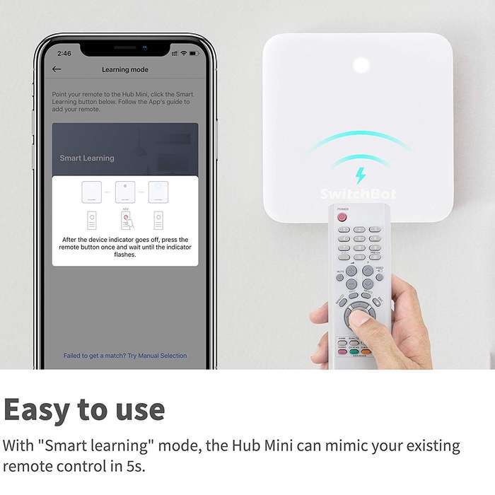 SwitchBot Hub Mini Smart Remote - Voice or App Control Your Appliances