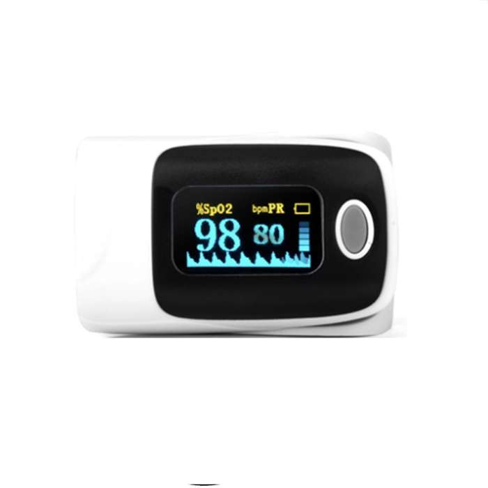 Finger Pulse Oximeter Fingertip Heart Rate Monitor White