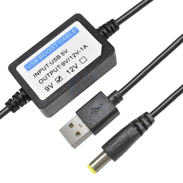 DC-DC Converter Cable USB 5V to 9V DC Jack Step-up Power Module