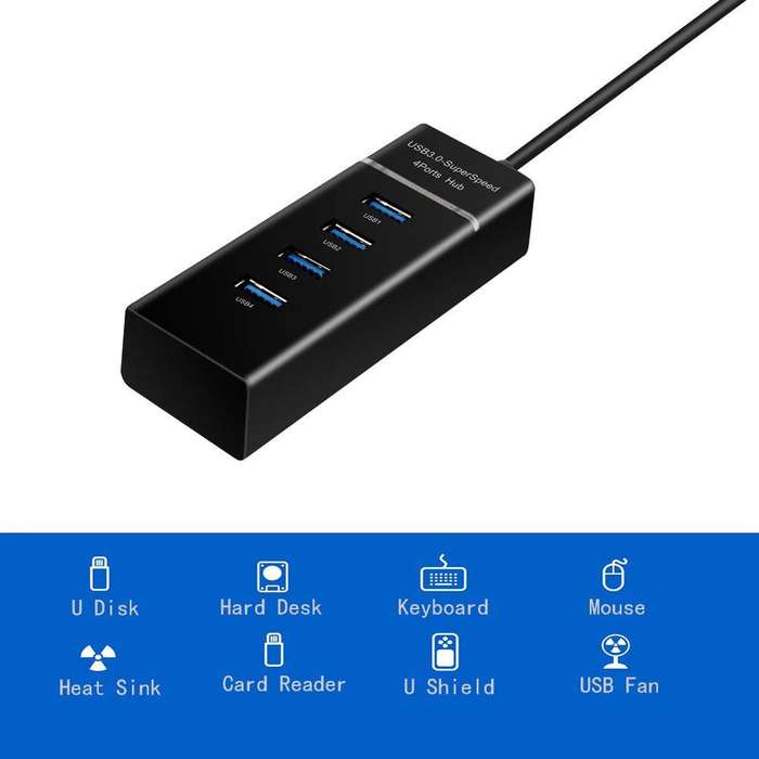 4 Port USB 3.0 Hub 5Gbps Speed