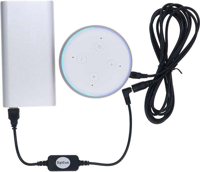 DC Extension Cable for Echo Dot (3rd gen and 4th gen) and Echo Spot (3.5mm outside tip) 10m