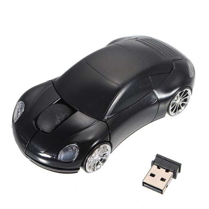 USB 2.4G 1600dpi 3D Optical Wireless Car-Shaped Mouse Royal Blue