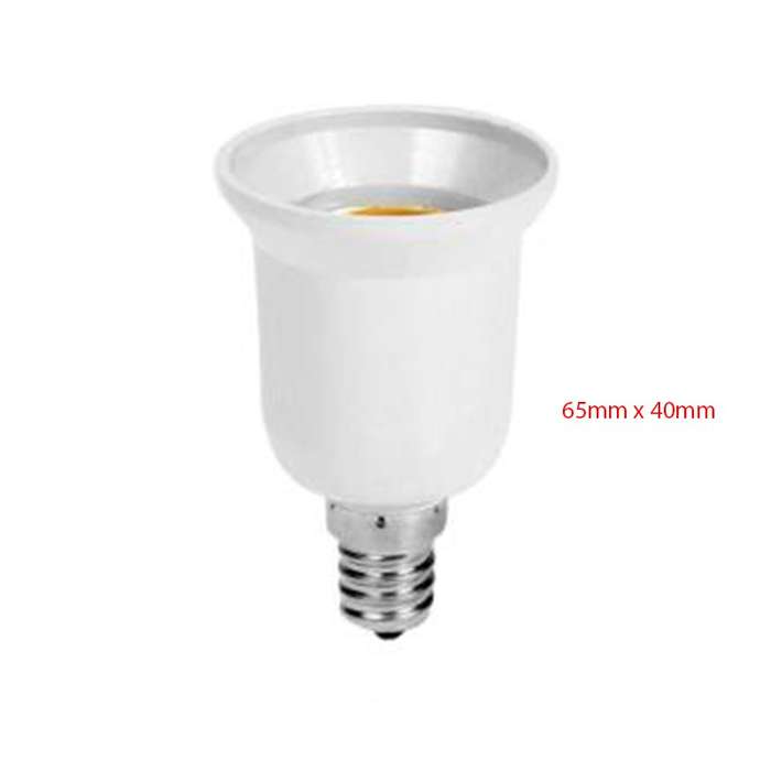 E14 Male to E27 Female Socket Holder Bulb Lamp Adapter - 5 Pack