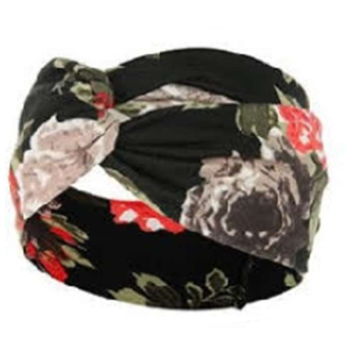 Ladies Headband Navy and cream