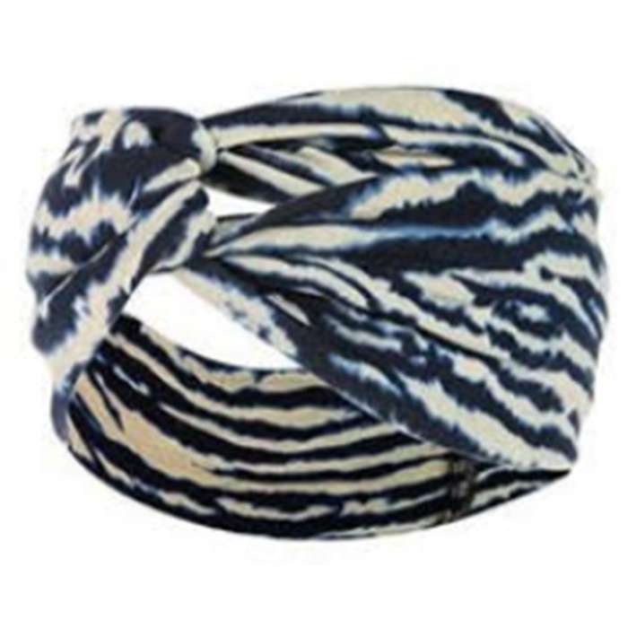 Ladies Headband Navy and cream