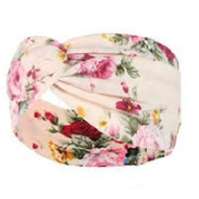 Ladies Headband Navy and cream