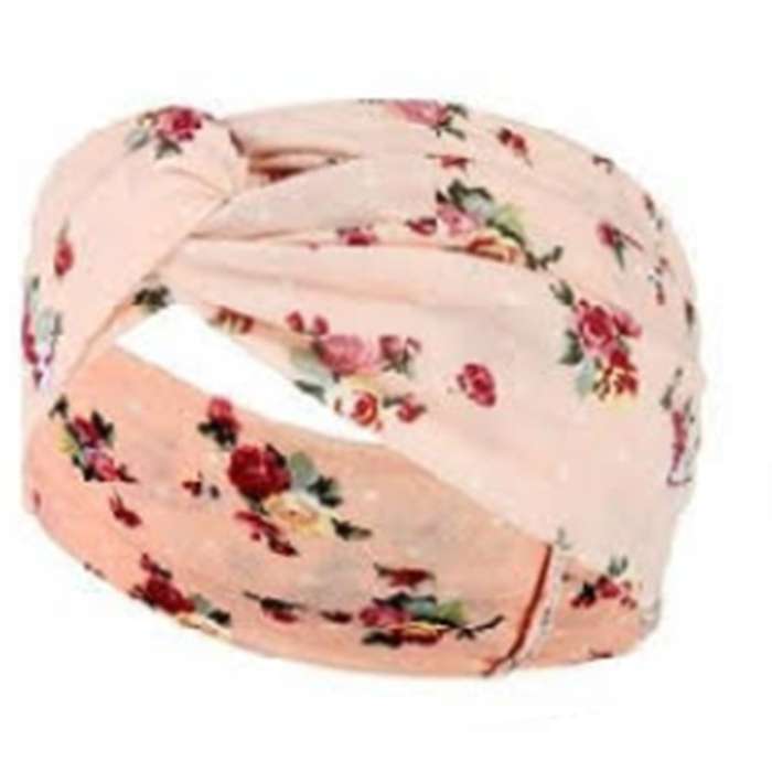 Ladies Headband Navy and cream