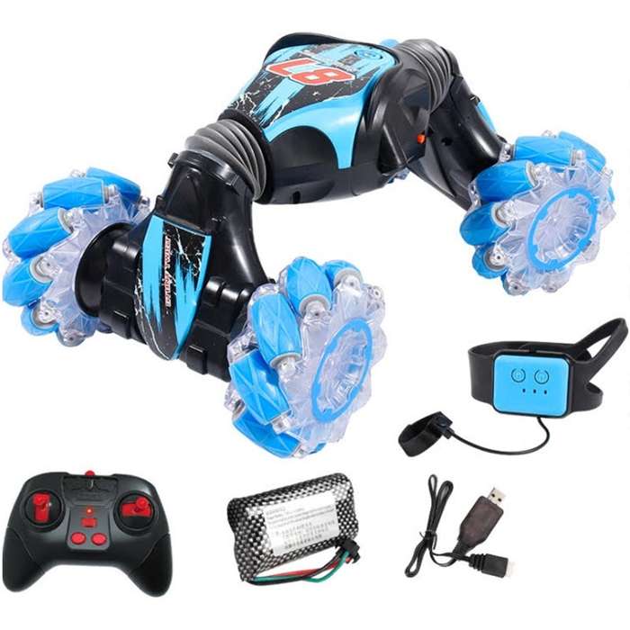 Gesture Controlled Remote Control Toy Car (Rechargeable) Blue