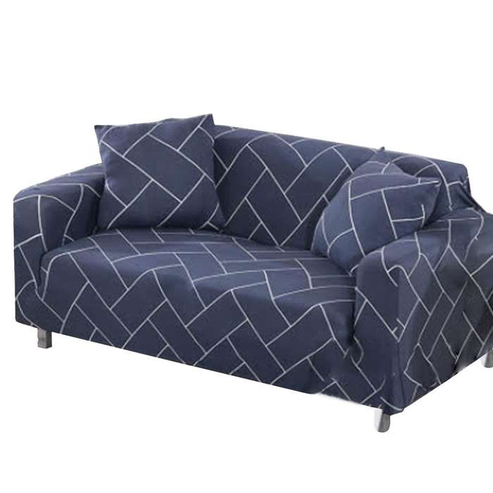Stretch Fabric Couch Covers Retro 4x Seater (235-300cm)-Extra Large