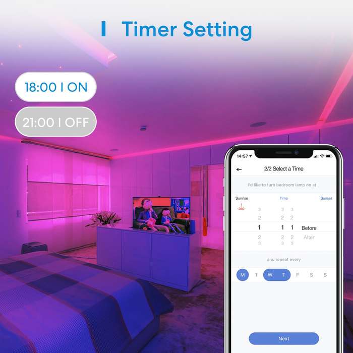 Meross 10m Smart Wi-Fi LED Strip - Alexa/Google/Homekit Compatible