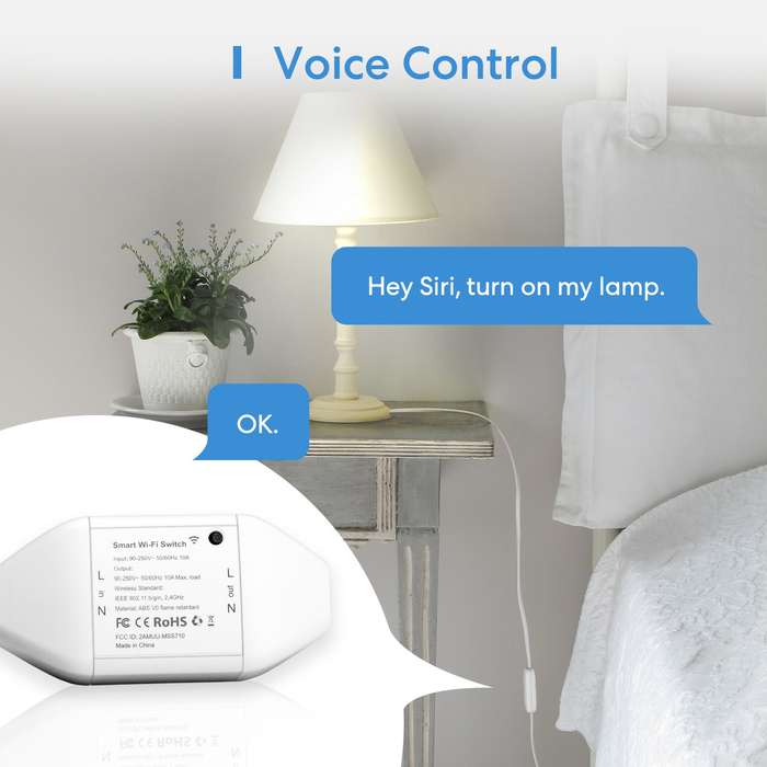 Meross Smart Wi-Fi AC Switch - Homekit/Alexa/Google compatible