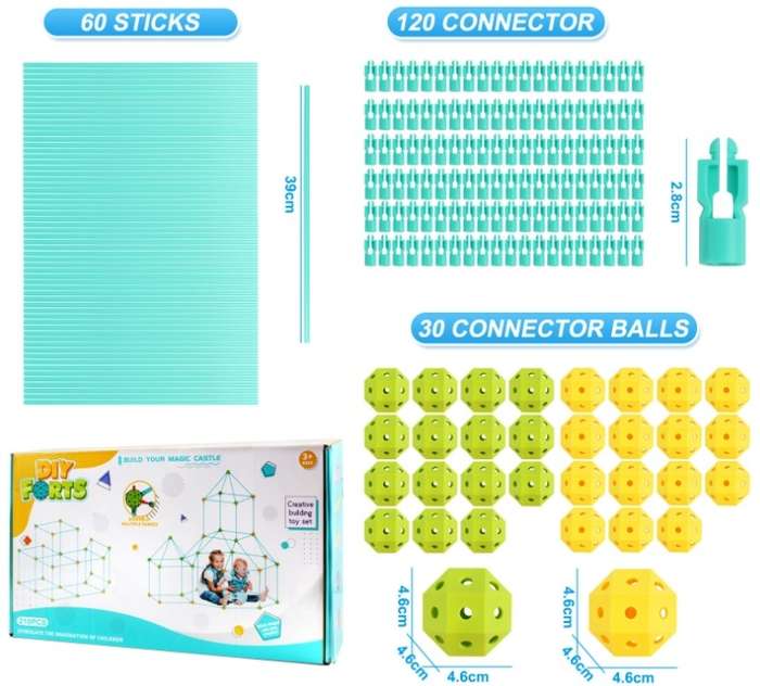 Fort building kit - 210 pieces