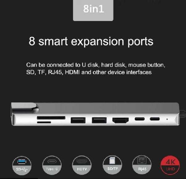 USB3.0 Type-C Universal Docking Station - 8 in 1