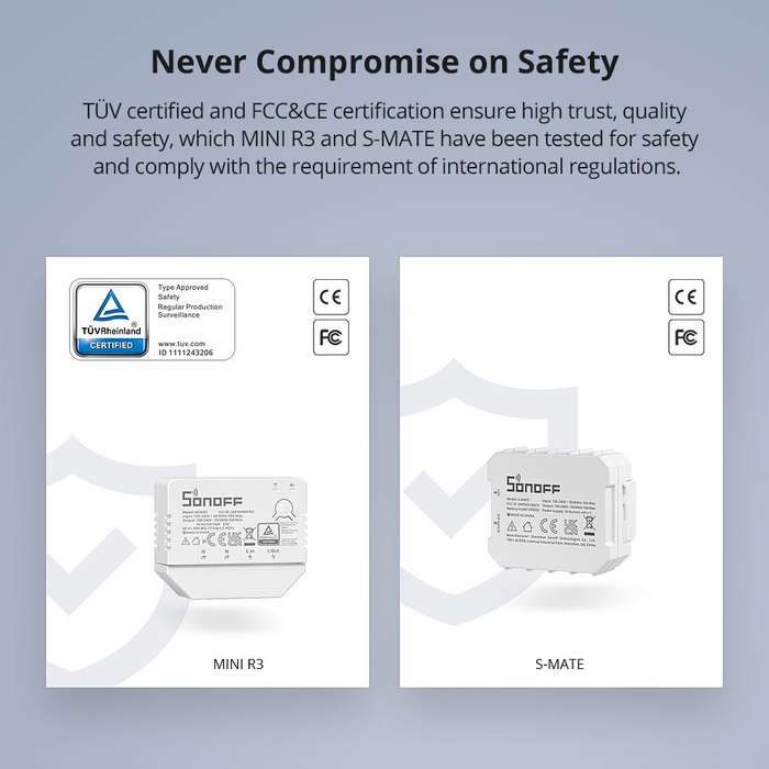 SONOFF S-MATE SMART SWITCH - (Smart Switch Solution for Switch Box with No Neutral Wire)