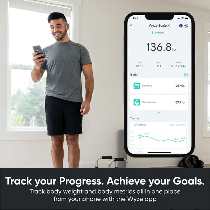 Wyze Scale X (Advanced Smart Scale) - Black/White White