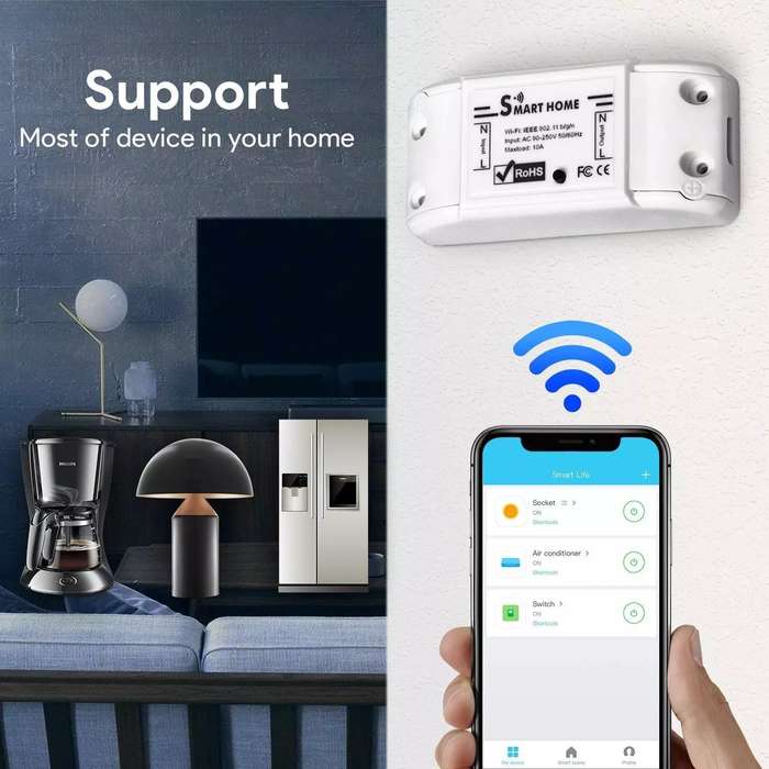 Tuya Basic Wi-Fi Switch/Breaker - 10A ENERGY MONITORING METER / 2.4GHz - works with Alexa / Googl...