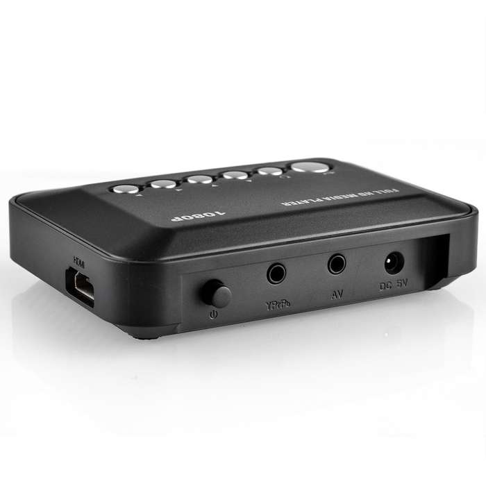 TV Box Media Player - USB SD - FULL HD with remote Play files directly from USB/SD Card on your TV