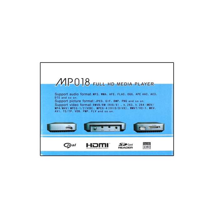TV Box Media Player - USB SD - FULL HD with remote Play files directly from USB/SD Card on your TV