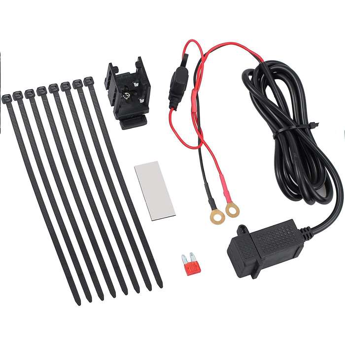 Universal Motorcycle Dual USB Phone/GPS Charger with Inline Fuse (12V)