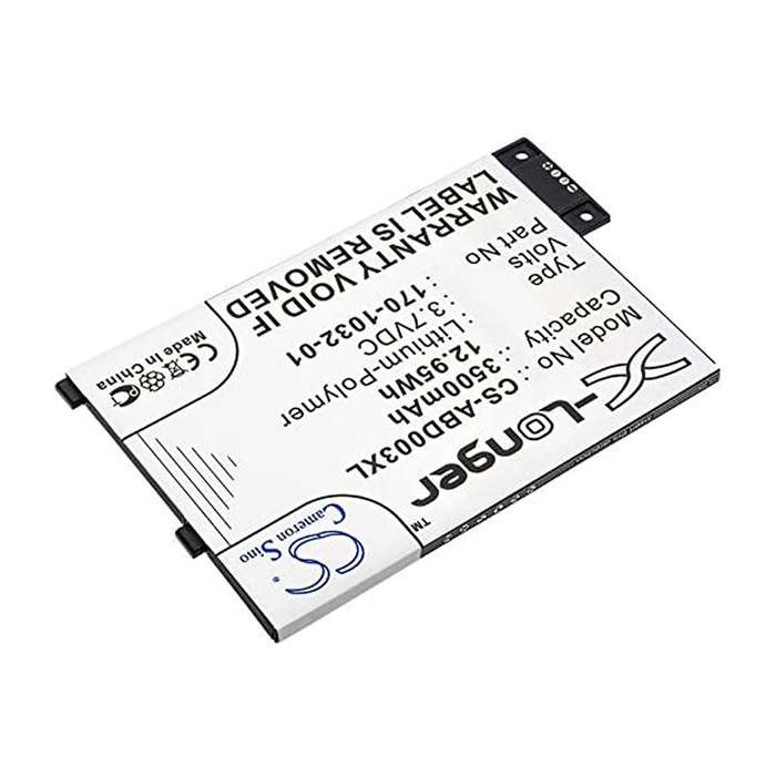 Replacement Battery for Amazon Kindle K3 - 3500mAH / 12.95Wh / 3.7VDC / Lithium-Polymer / 170-103...