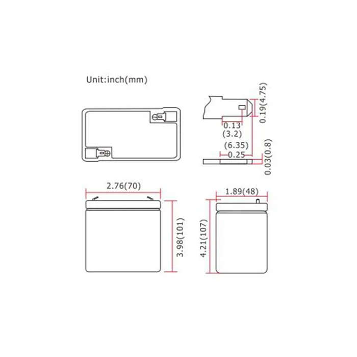 Forbatt Sealed Lead Acid Battery - 6V / 4.5Ah