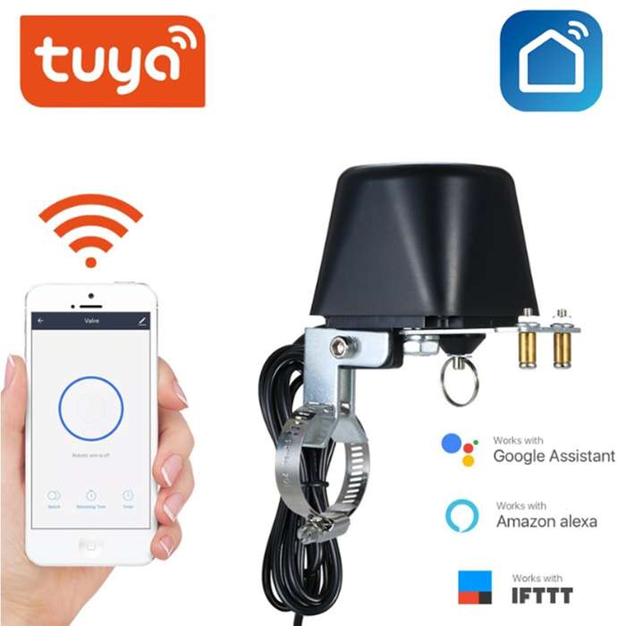 Tuya WiFi Water Gas Leak Valve Controller Switch