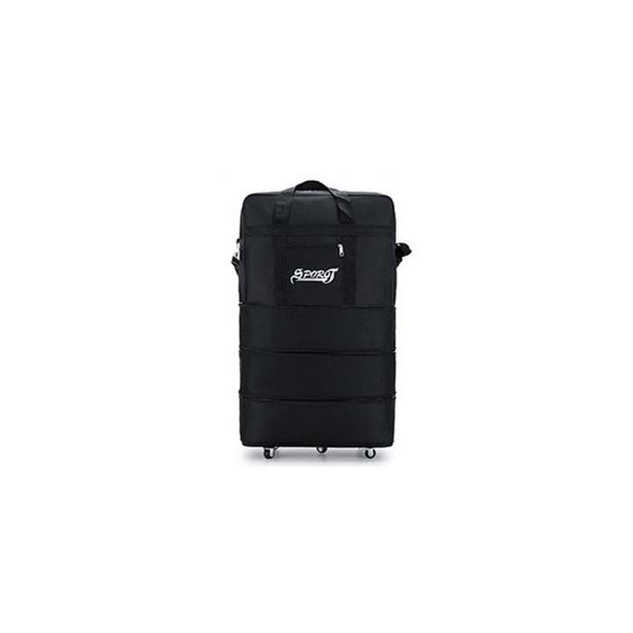 Expandable Travel Oxford Duffel Bag with Wheels - Small / Medium / Large / Black L