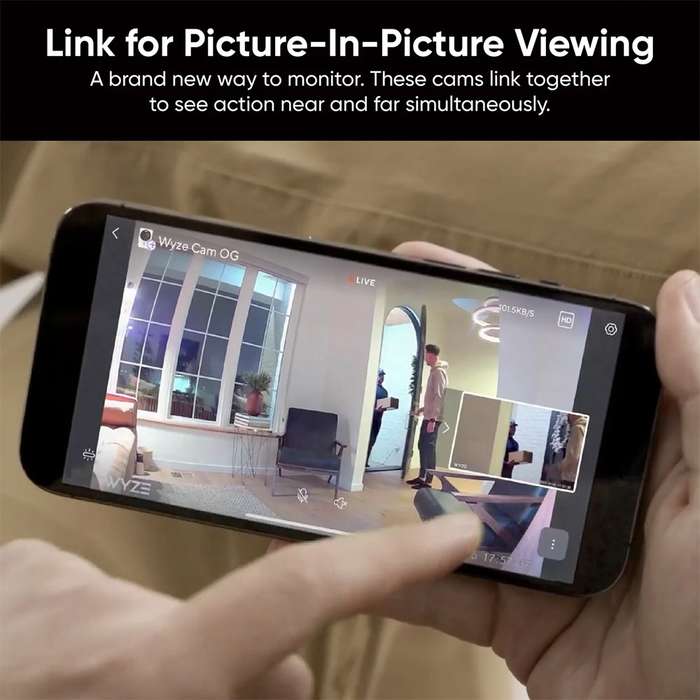 Wyze Cam OG Telephoto - compatible with Alexa / Google Assistant / IFTTT / 2-Way Audio