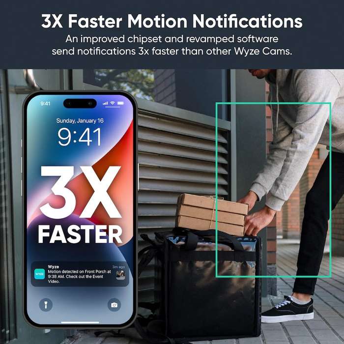 Wyze Cam OG Telephoto - compatible with Alexa / Google Assistant / IFTTT / 2-Way Audio