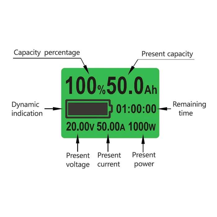 100A Coulometer Battery Capacity Tester (for getting accurate reading of battery percentages) wit...