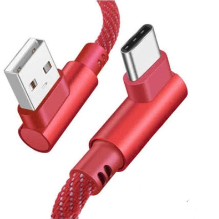 90 Degree Right Angle USB TO USB-C 2.0 Fast Data Sync Charging Cable (1.9M) 2m