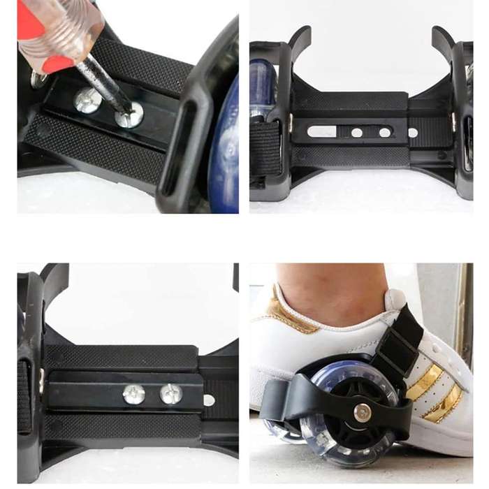 Clip-On Heel Roller Skates Black